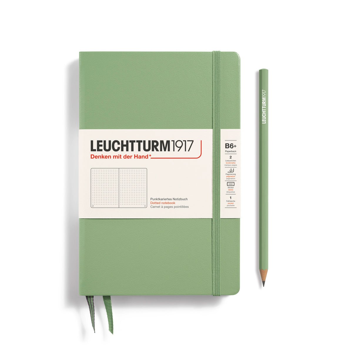 Carnet LEUCHTTURM1917 Classic - B6+ - Hardcover - Pointillé - Sage - 4004117635571
