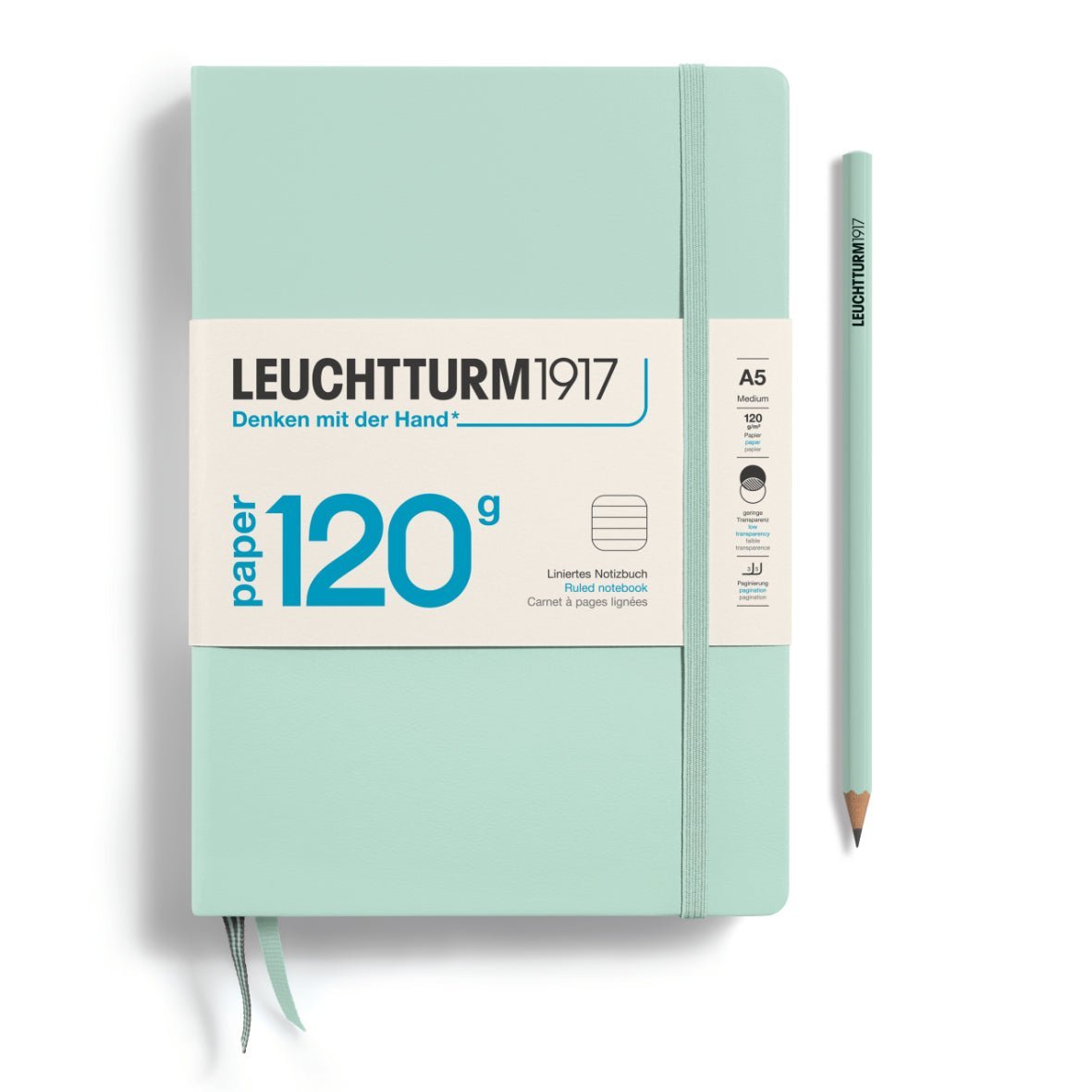 Carnet LEUCHTTURM1917 Edition 120G - A5 - Hardcover - Ligné - Mint Green - 4004117648342