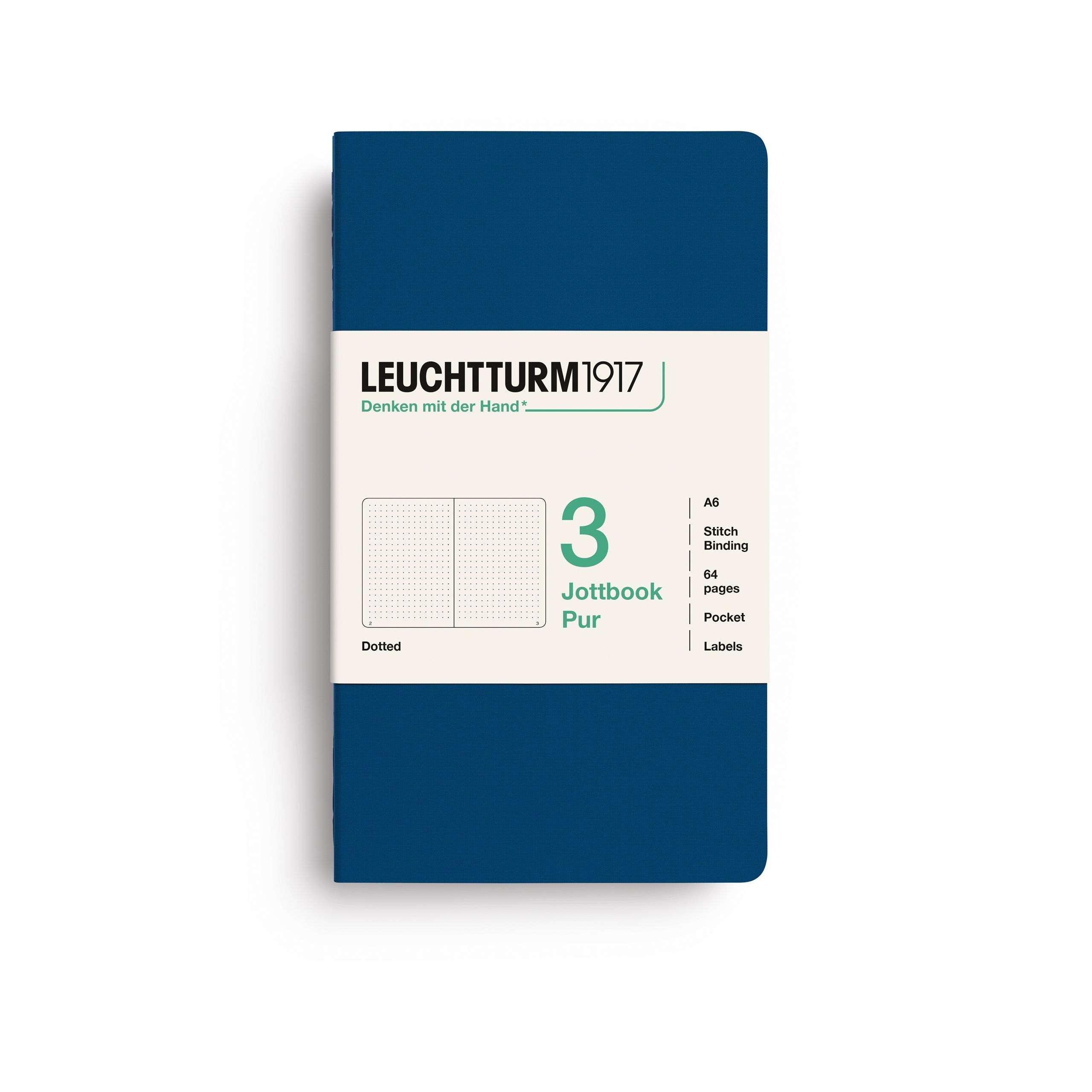 Carnet LEUCHTTURM1917 Jottbook Pur - A6 - Softcover - Pointillé - Indigo - 4070292006529