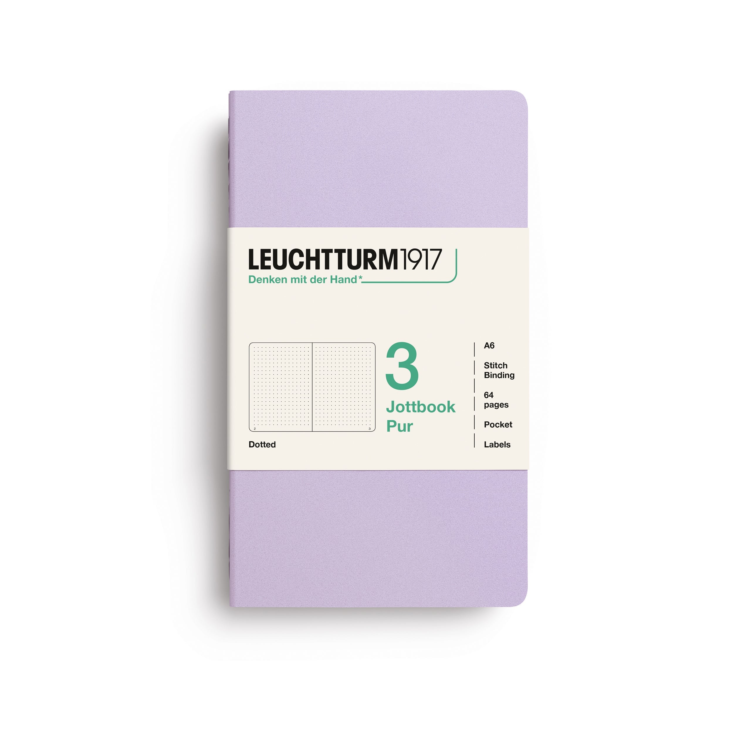 Carnet LEUCHTTURM1917 Jottbook Pur - A6 - Softcover - Pointillé - Lilac - 4070292006468