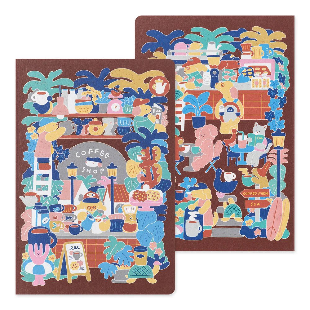 Carnet MIDORI Notebook Yuru Log - B6 - Pointillé - Café -