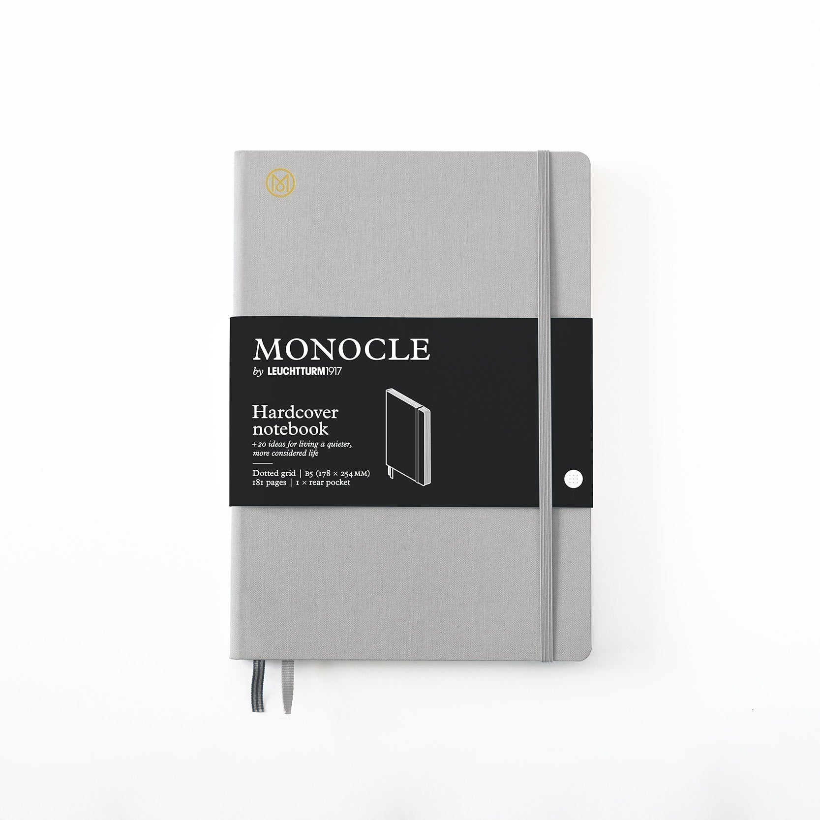 Carnet Monocle by LEUCHTTURM1917 - B5 - Hardcover - Pointillé - Light Grey - 4004117587627