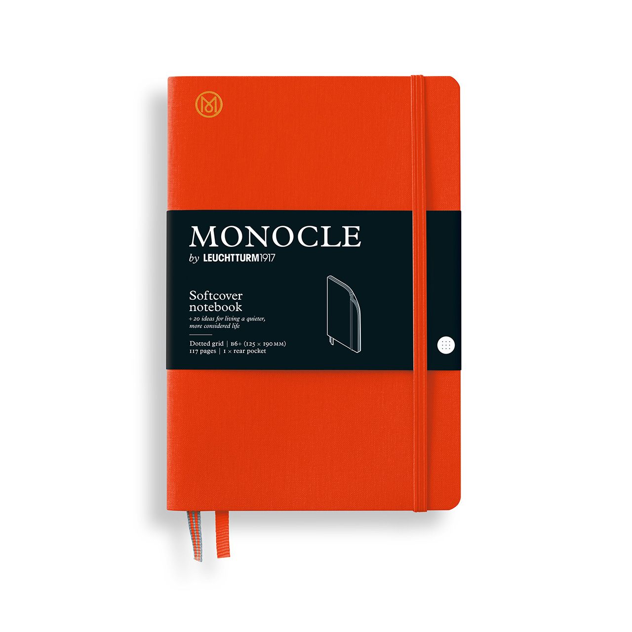 Carnet Monocle by LEUCHTTURM1917 - B6+ - Softcover - Pointillé - Mandarin -