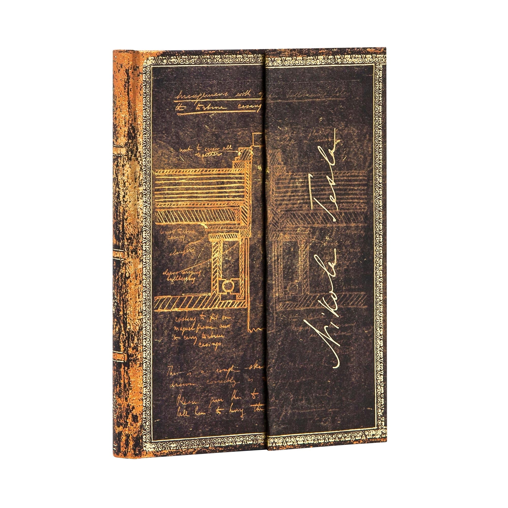 Carnet PAPERBLANKS Tesla, Croquis d'une Turbine - Mini - Hardcover - Uni - 176p - 9781439754641