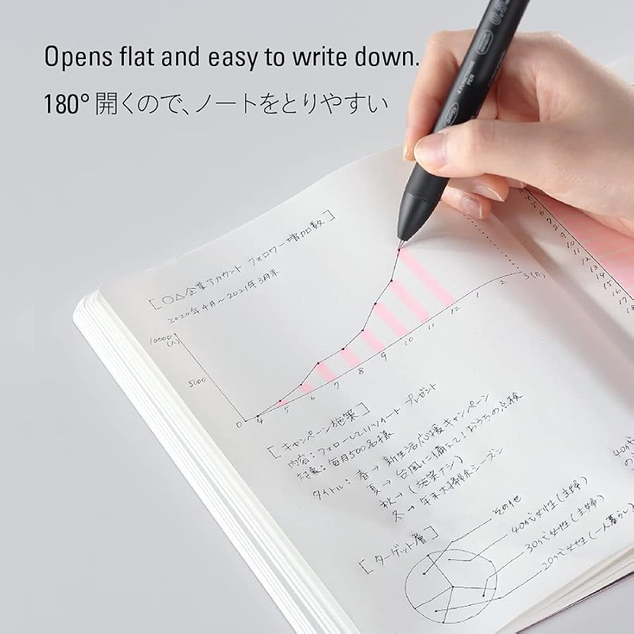 Carnet STÁLOGY 1/2 Year Notebook - A5 - Softcover - Pointillé - Black - 4904140081515