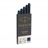 Cartouches d'encre PARKER Quink, long format - Bleu-Noir