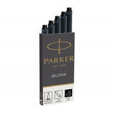 Cartouches d'encre PARKER Quink, long format - Noir