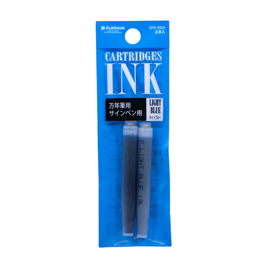 Cartouches d'encre PLATINUM - Blister - Bleu Clair - 4977114940231