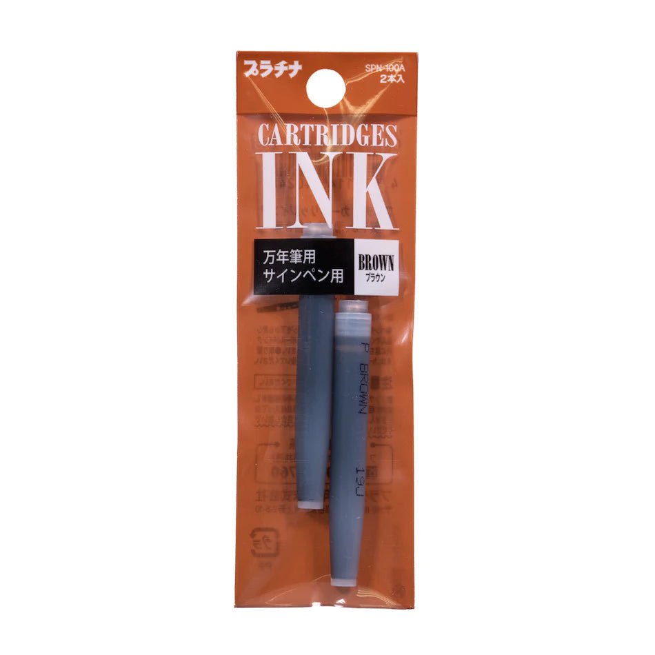 Cartouches d'encre PLATINUM - Blister - Marron -