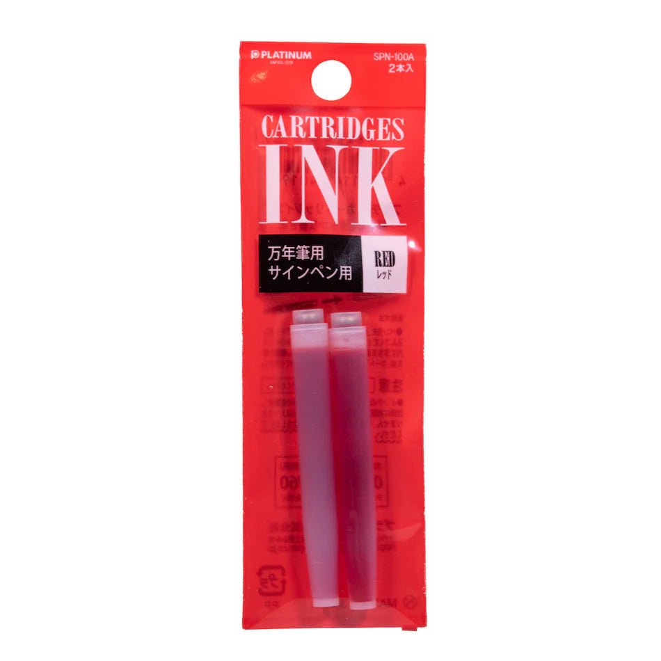 Cartouches d'encre PLATINUM - Blister - Rouge - 4977114940194