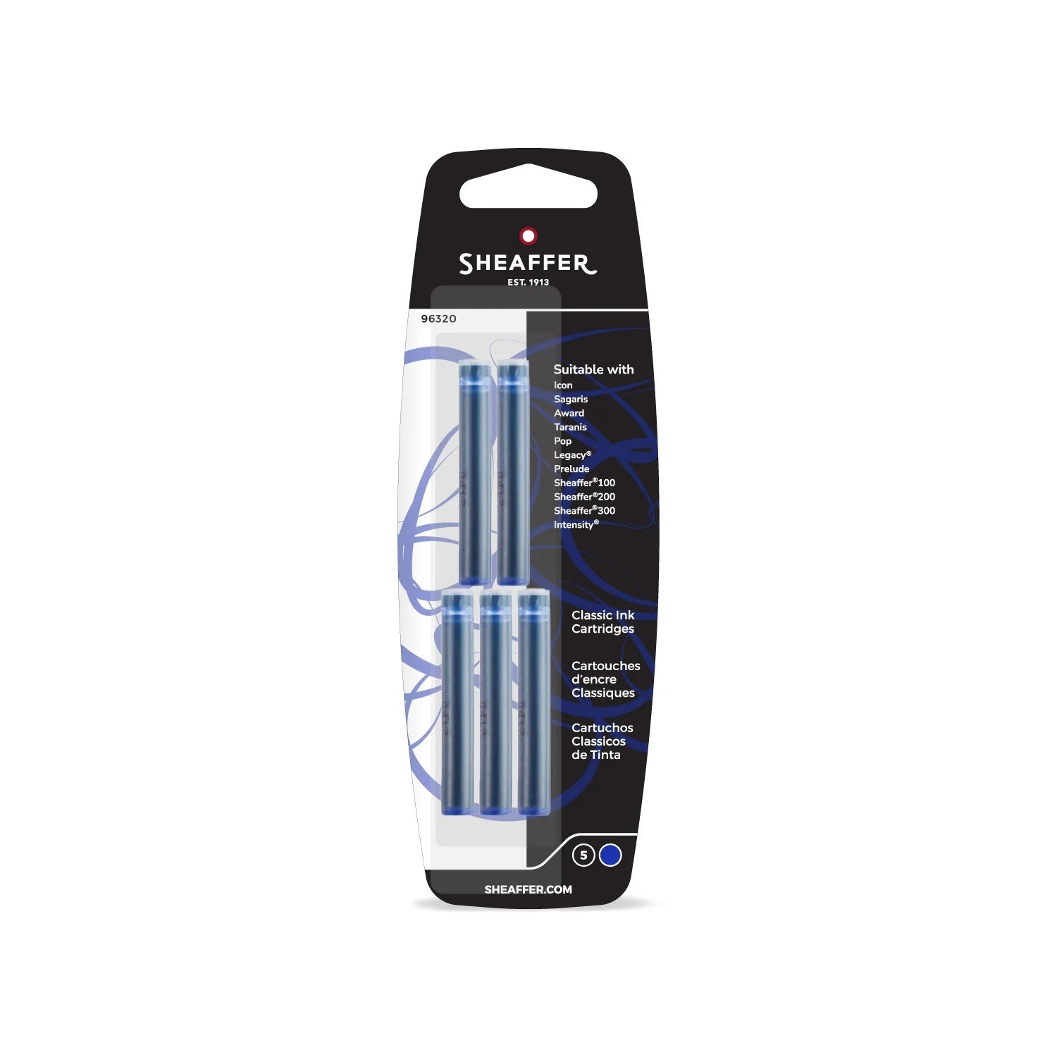 Cartouches d'encre SHEAFFER - Bleu - 074040963205