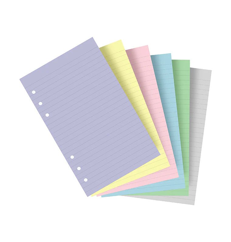 Feuilles de notes lignées FILOFAX - Assortiment Pastel - Personal - Personal - Ligné - 5015142277987