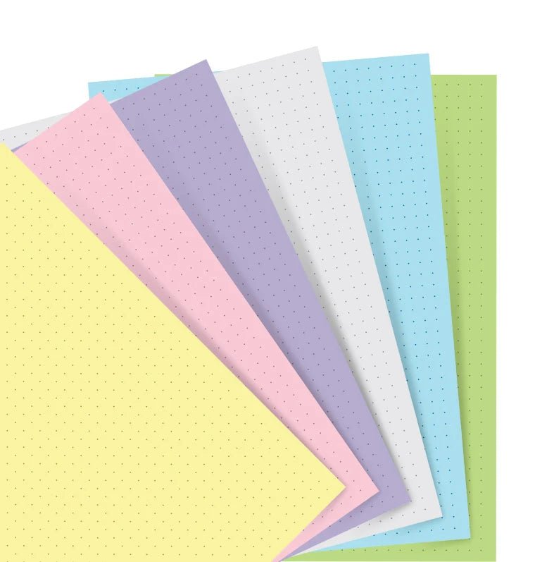 Feuilles de notes pointillées FILOFAX - Assortiment Pastel - Pocket - Pocket - Pointillé - 5015142277789