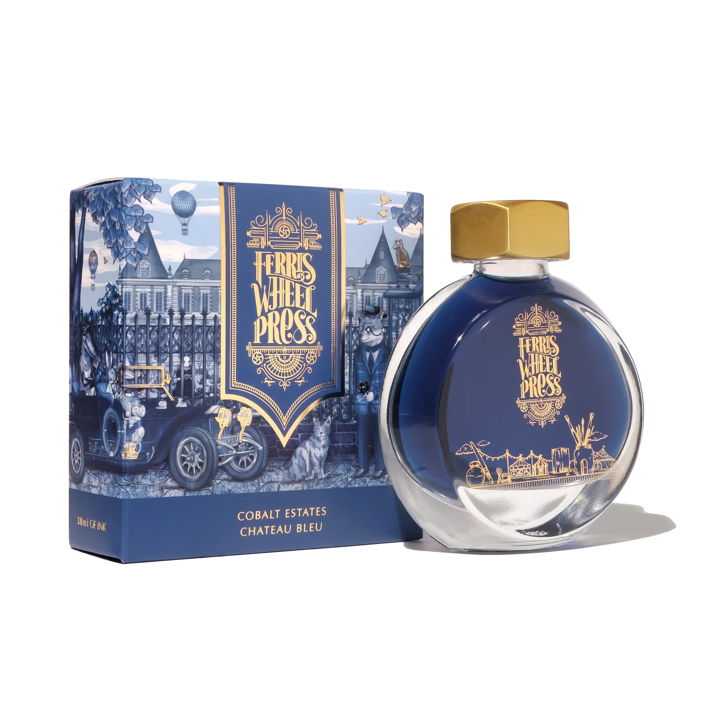 Flacon d'encre FERRIS WHEEL PRESS - Everyday Ink - Cobalt Estates (38ml) -