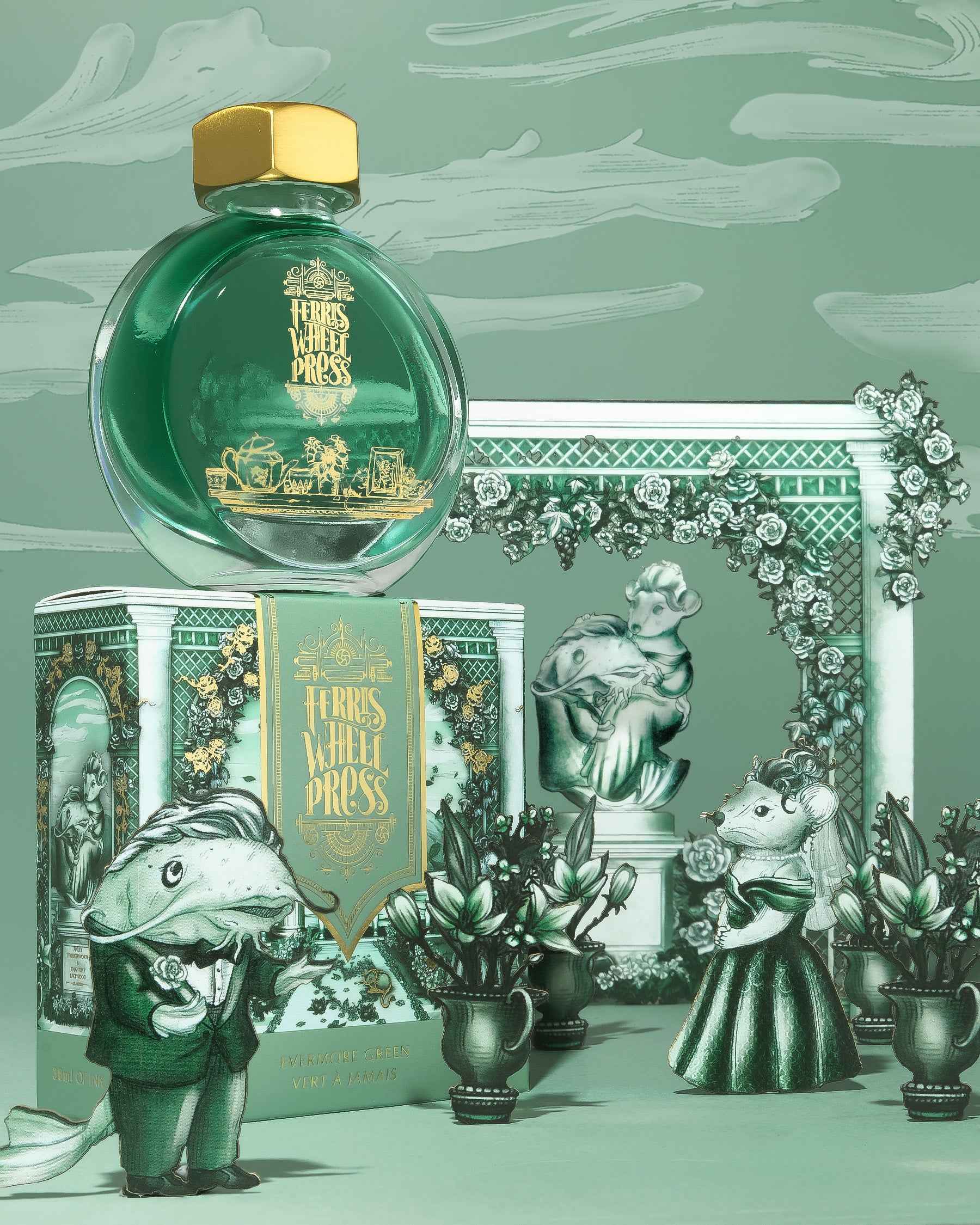 Flacon d'encre FERRIS WHEEL PRESS - Everyday Ink - Evermore Green (38ml) - 818351006431