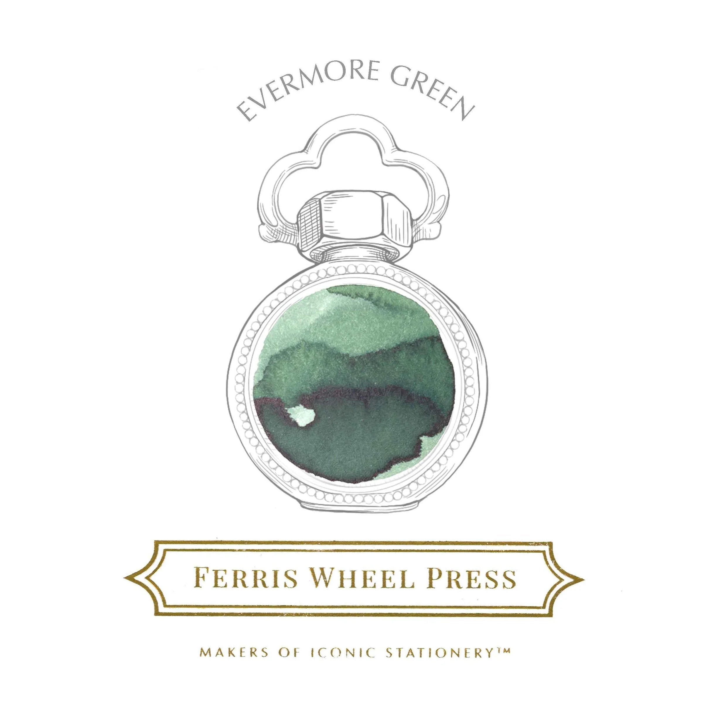 Flacon d'encre FERRIS WHEEL PRESS - Everyday Ink - Evermore Green (38ml) - 818351006431