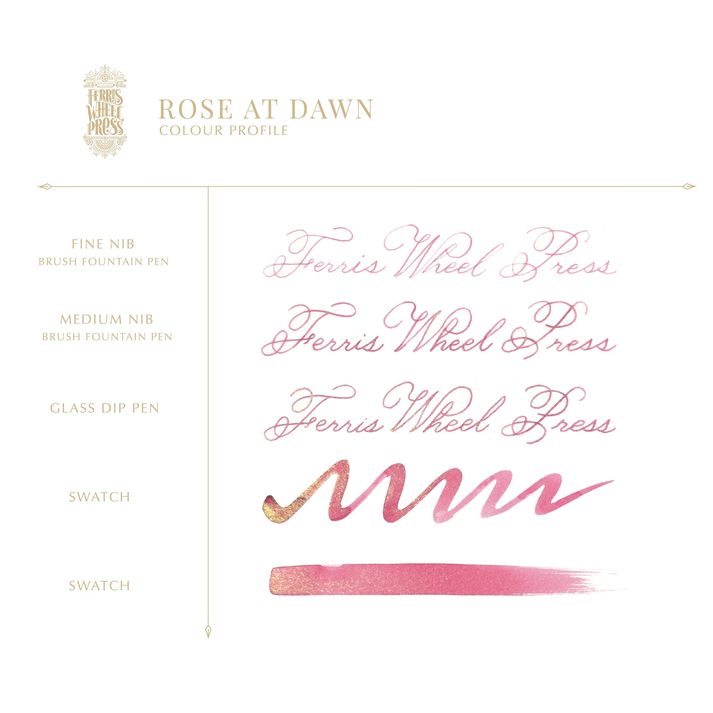 Flacon d'encre FERRIS WHEEL PRESS - Everyday Ink - Rose at Dawn (38ml) - 818351006141