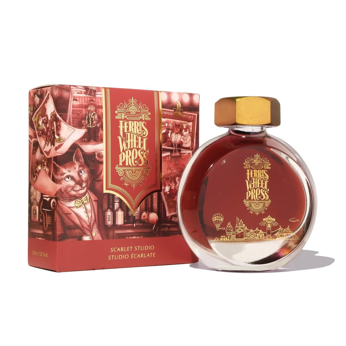 Flacon d'encre FERRIS WHEEL PRESS - Everyday Ink - Scarlet Studio (38ml) - 818351006592