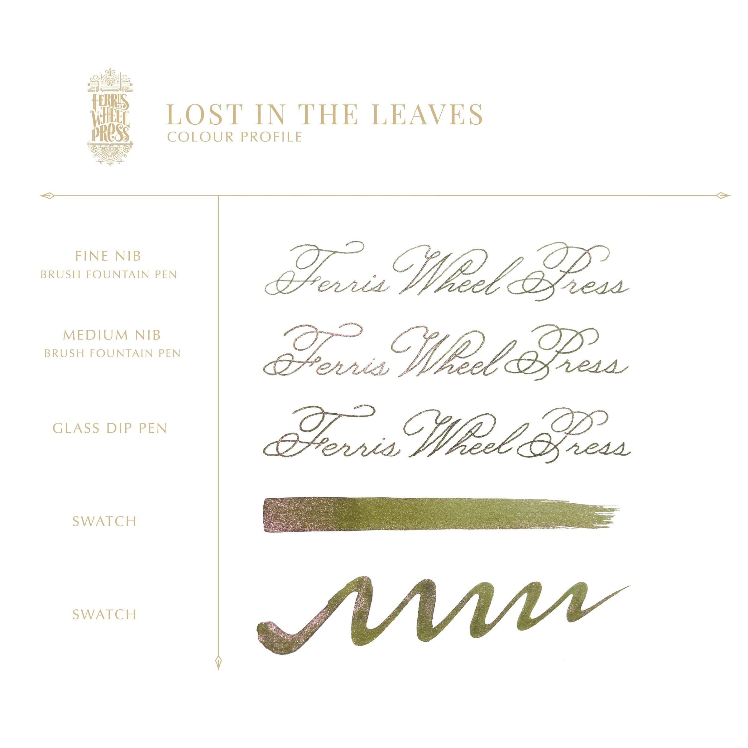 Flacon d'encre FERRIS WHEEL PRESS - FerriTales - Bestiary Series | Lost in the Leaves (20ml) -