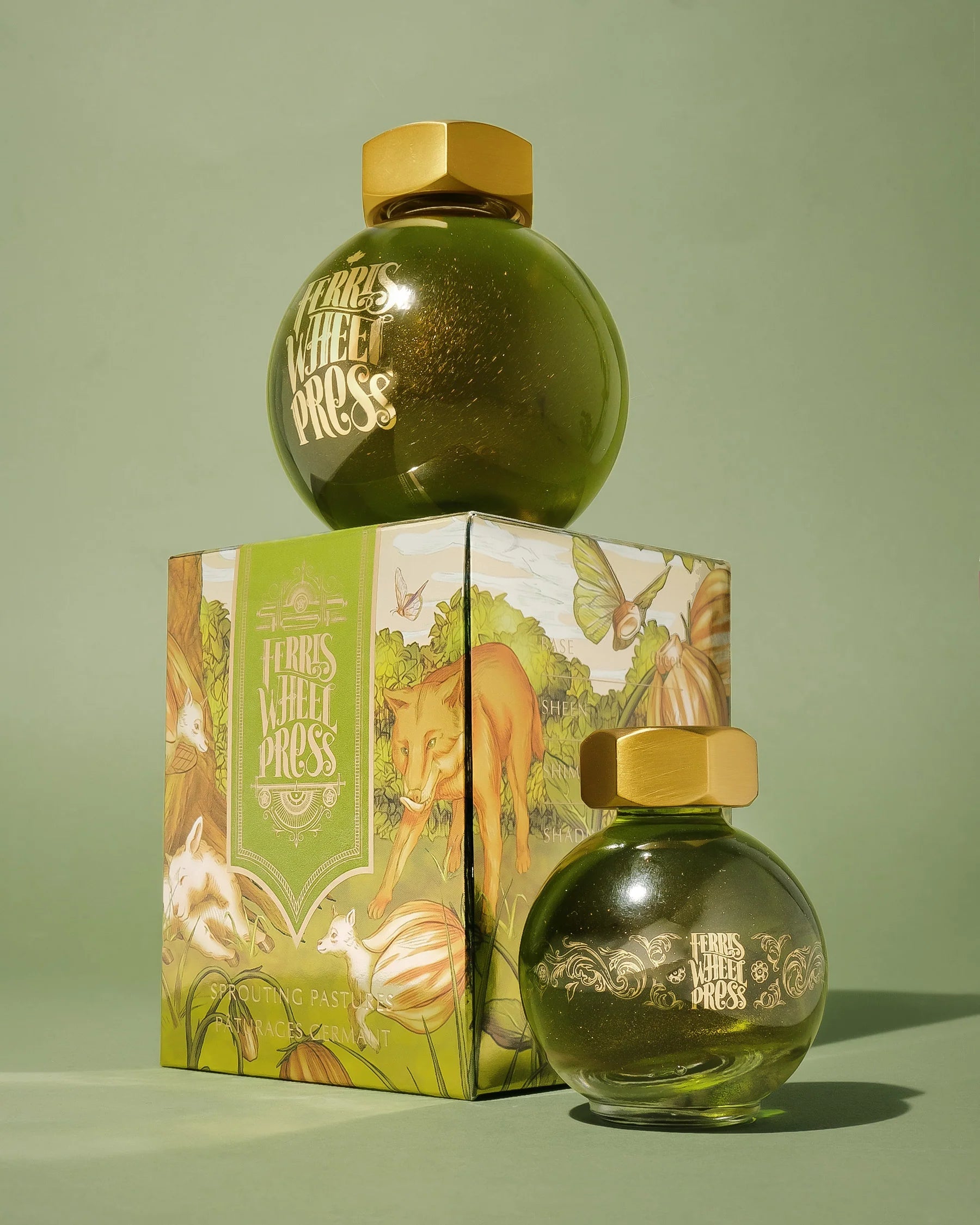 Flacon d'encre FERRIS WHEEL PRESS - FerriTales - Bestiary Series | Sprouting Pastures (20ml) -