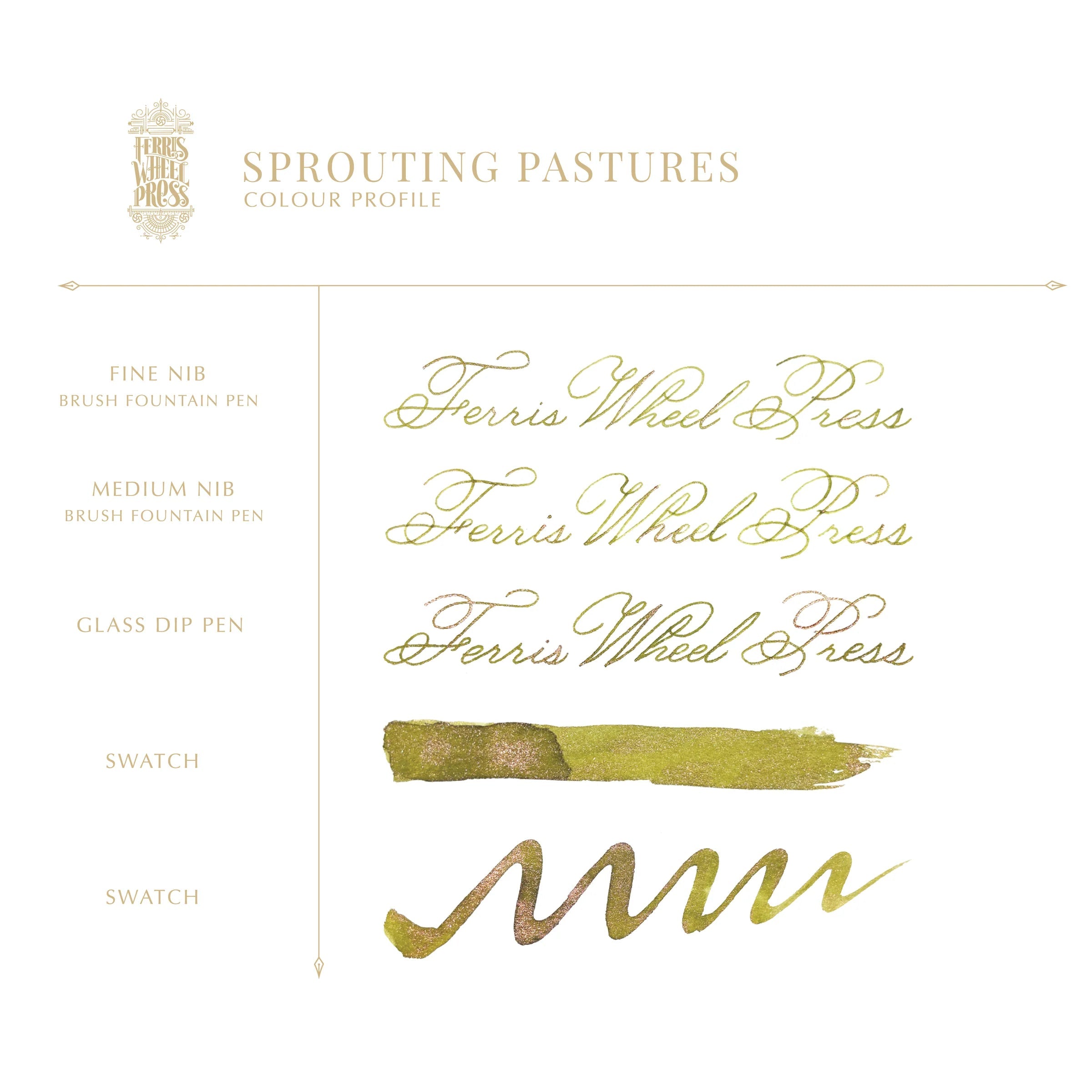 Flacon d'encre FERRIS WHEEL PRESS - FerriTales - Bestiary Series | Sprouting Pastures (20ml) -