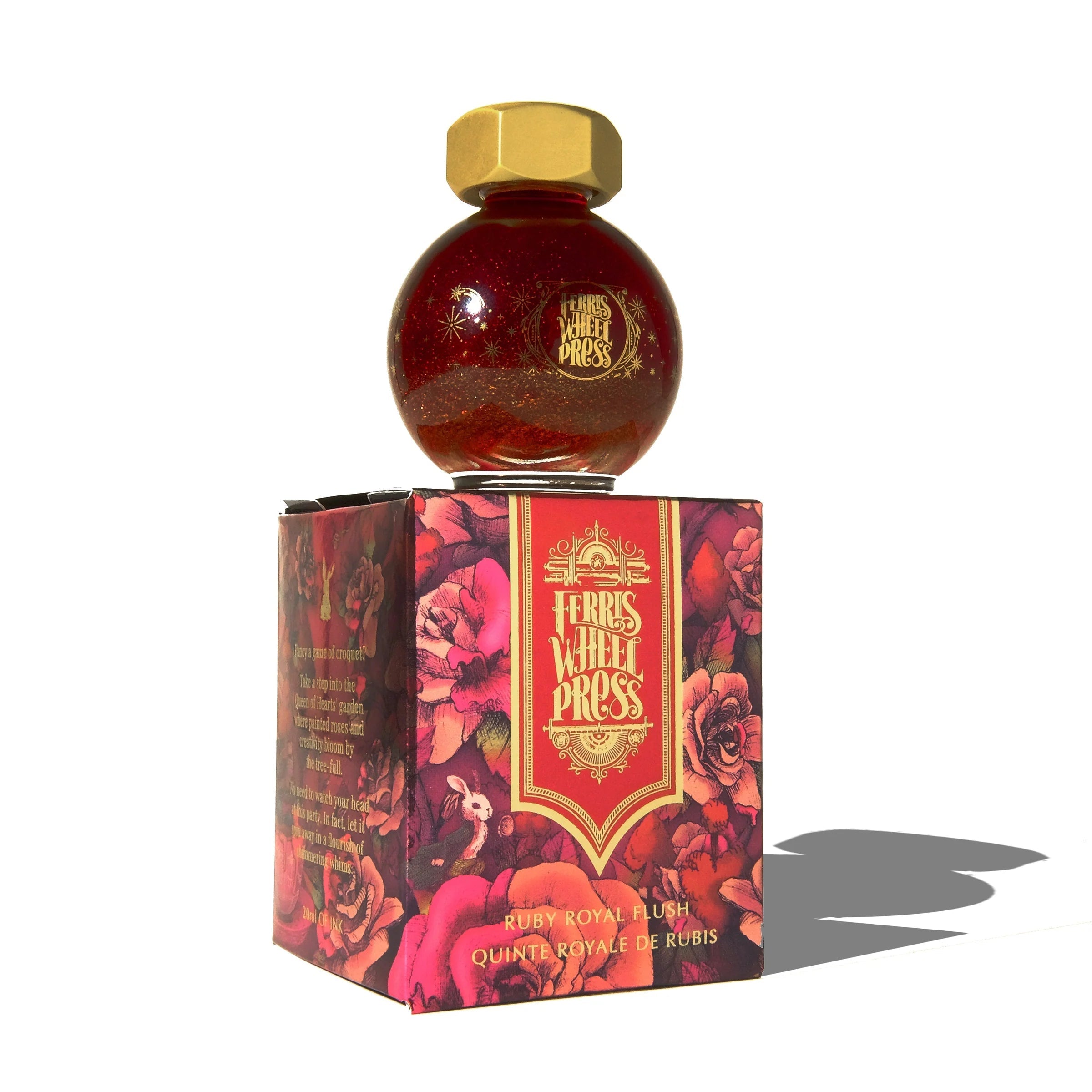 Flacon d'encre FERRIS WHEEL PRESS - FerriTales - Down the Rabbit Hole | Ruby Royal Flush (20ml) -