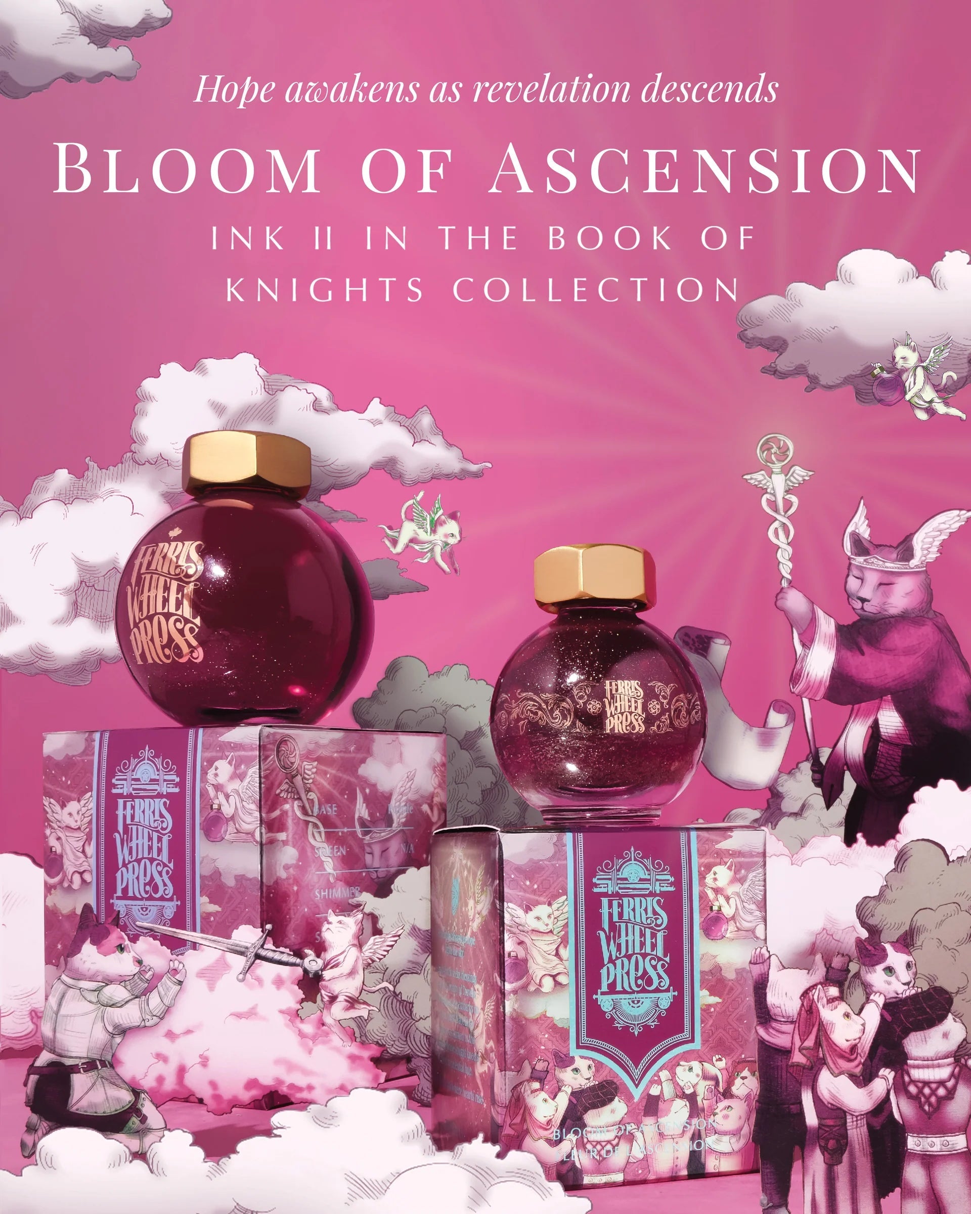 Flacon d'encre FERRIS WHEEL PRESS - FerriTales - The Book of Knights Series | Bloom of Ascension (20ml) - 818351006318
