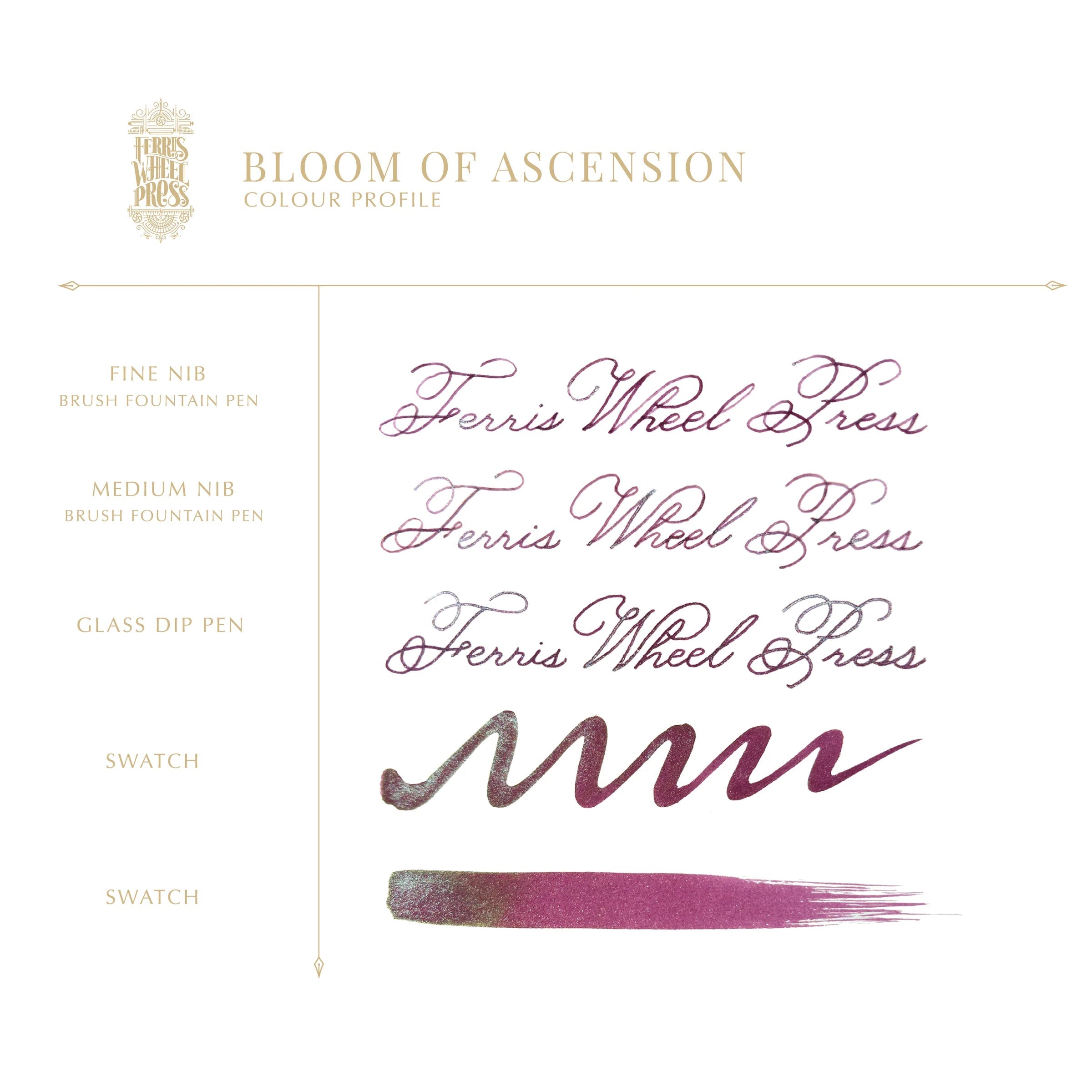 Flacon d'encre FERRIS WHEEL PRESS - FerriTales - The Book of Knights Series | Bloom of Ascension (20ml) - 818351006318