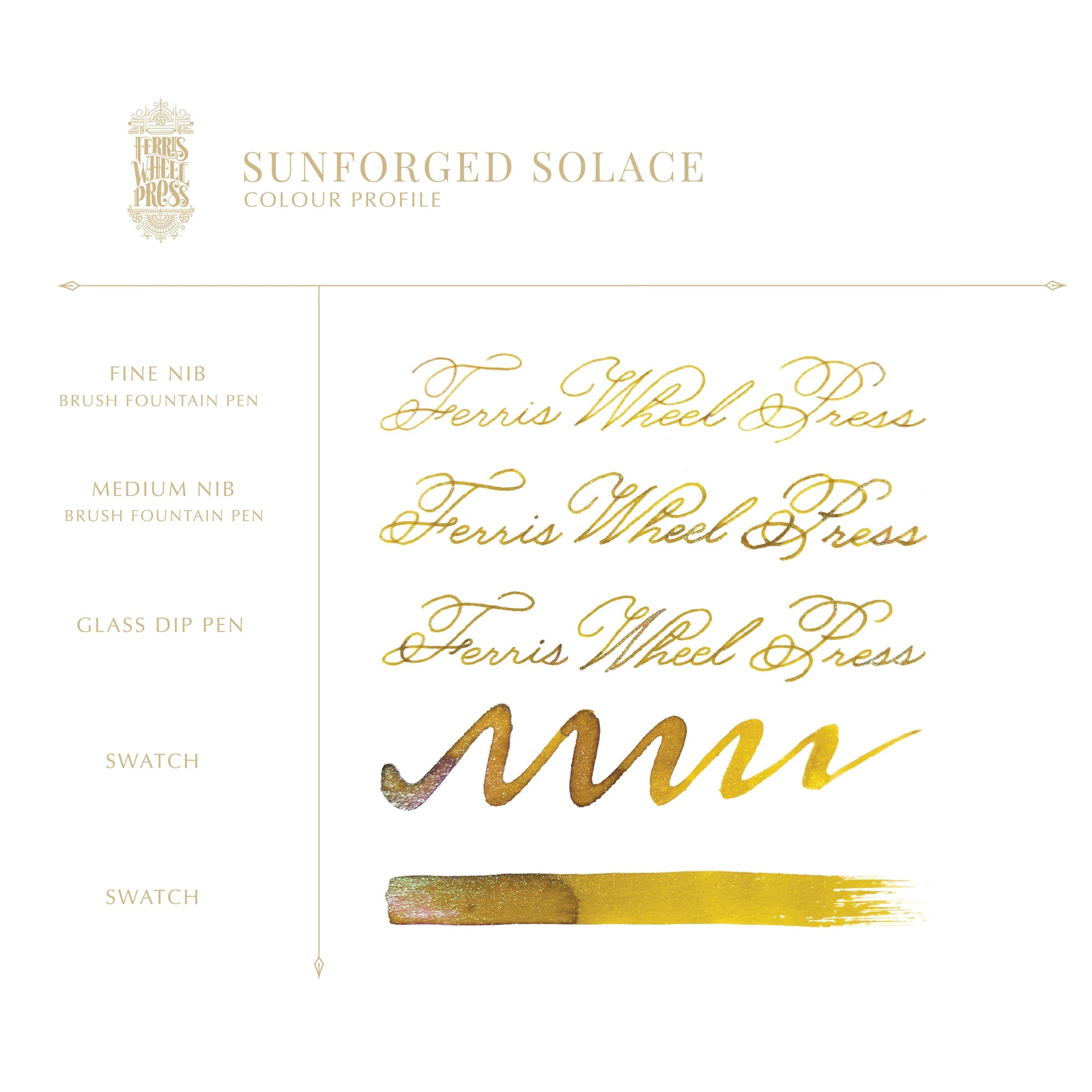 Flacon d'encre FERRIS WHEEL PRESS - FerriTales - The Book of Knights Series | Sunforged Solace (20ml) -