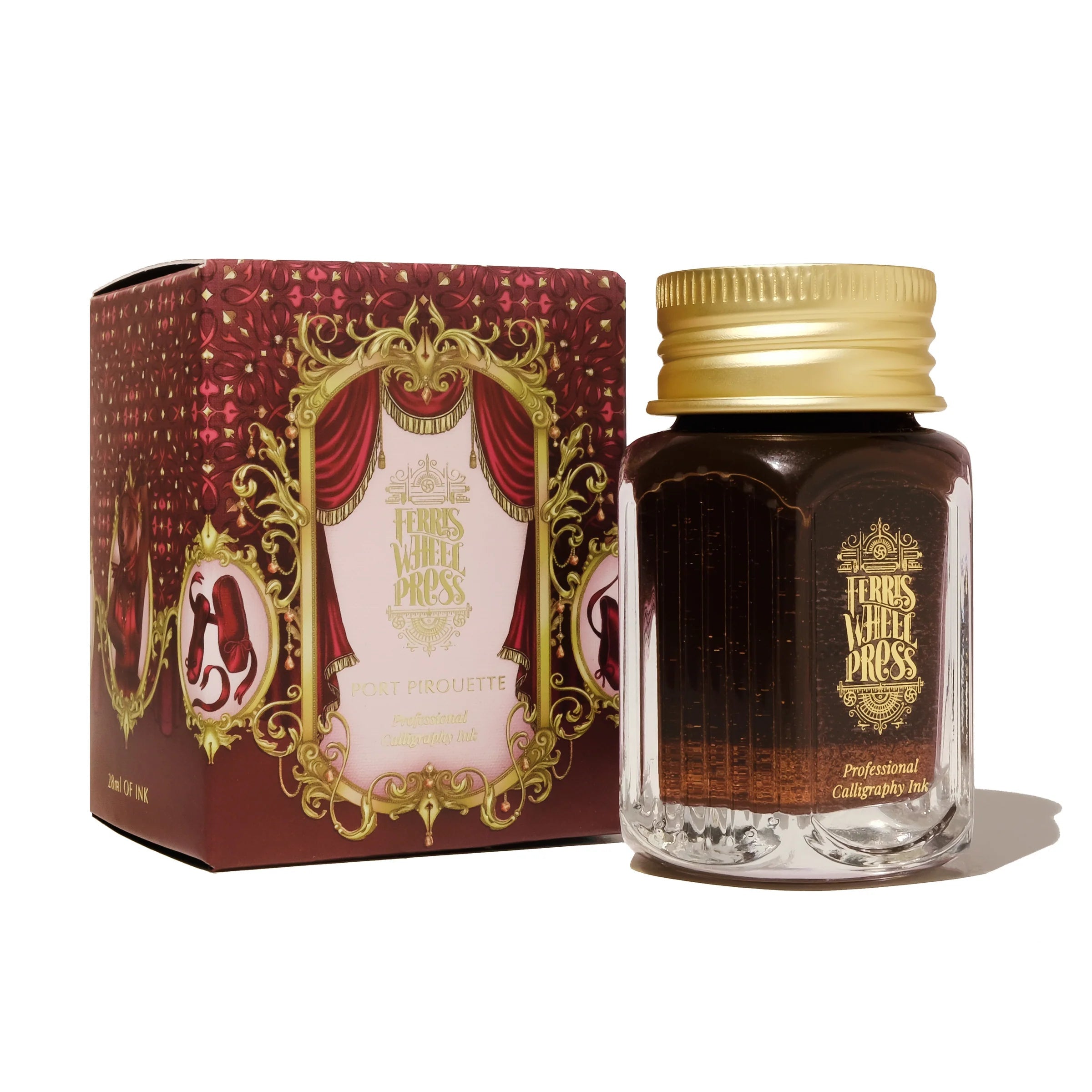Flacon d'encre FERRIS WHEEL PRESS - Professional Calligraphy Ink - Port Pirouette - 28 ml -