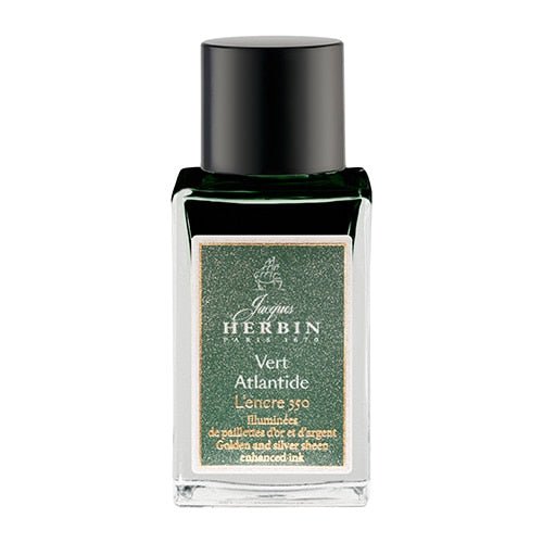 Flacon d'encre JACQUES HERBIN - L'Encre 350 - Vert Atlantide (15ml) - 3188555161395