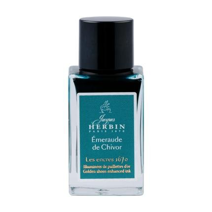 Flacon d'encre JACQUES HERBIN - Les Encres 1670 - Émeraude de Chivor (15ml) - 3188555160350