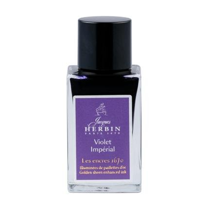 Flacon d'encre JACQUES HERBIN - Les Encres 1670 - Violet Impérial (15ml) - 3188555160763