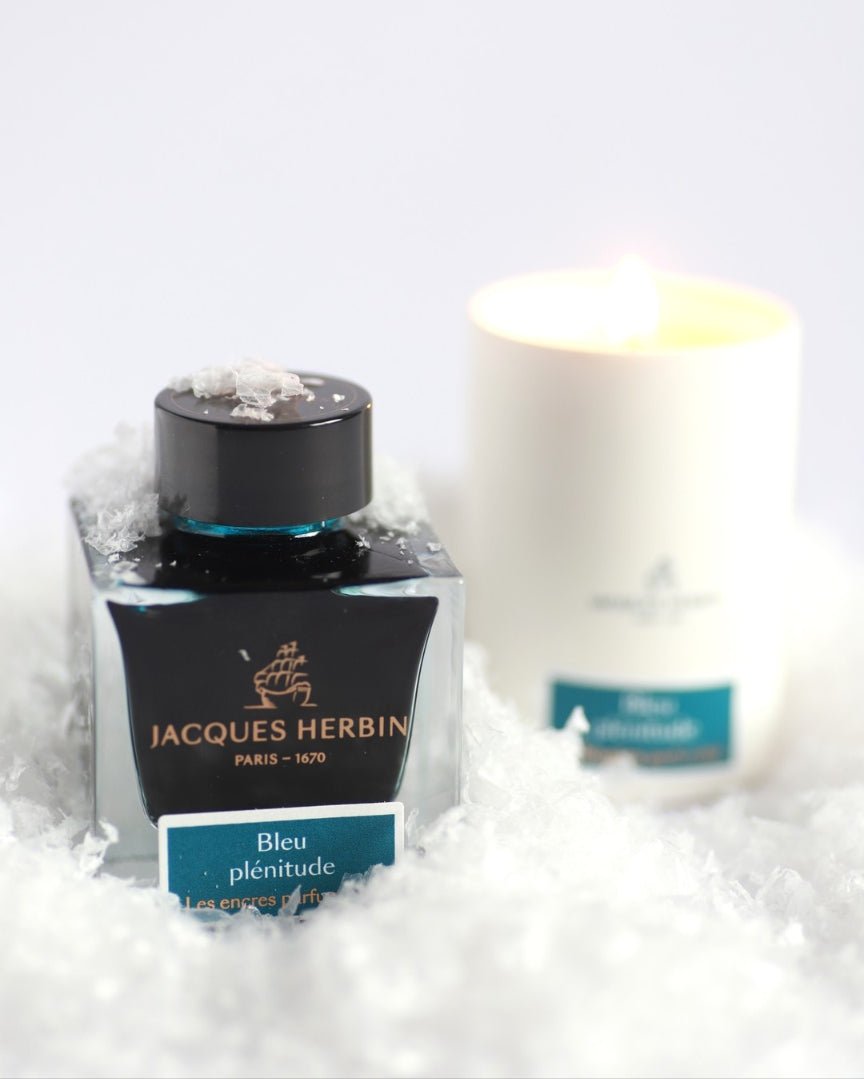 Flacon d'encre JACQUES HERBIN - Les Encres Parfumées - Bleu Plénitude - 50 ml - 3188555147160