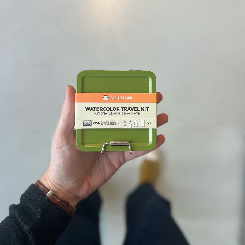 Kit d'aquarelle de voyage PAPIER TIGRE - Olive - 3700876815476