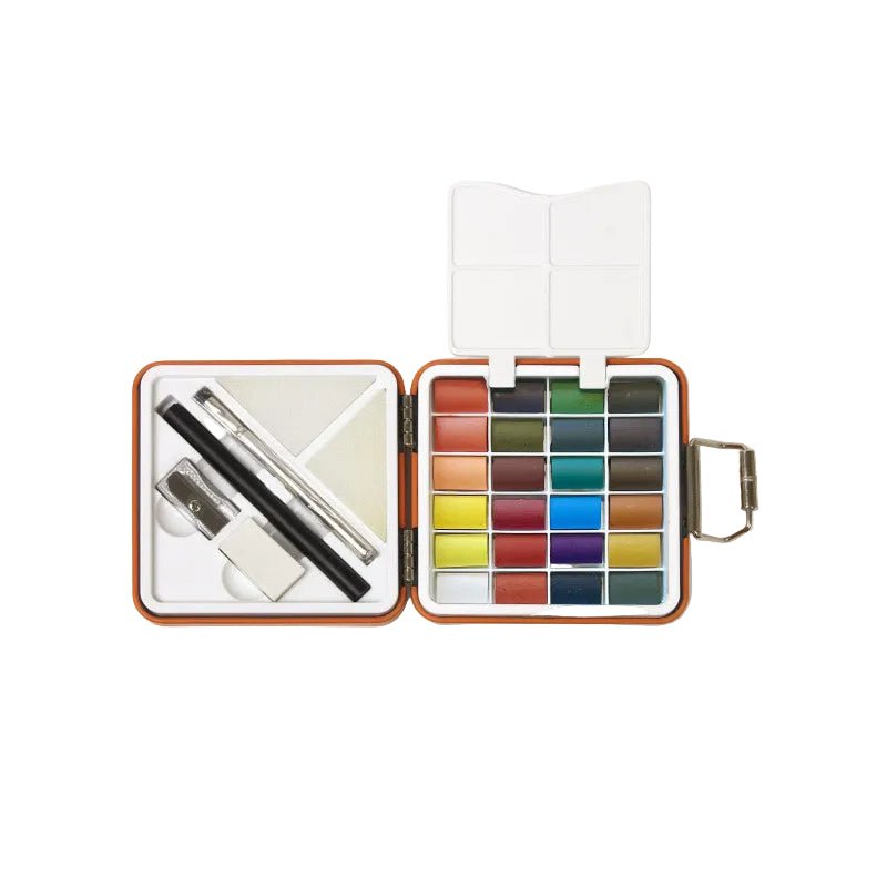 Kit d'aquarelle de voyage PAPIER TIGRE - Orange - 3700876815483