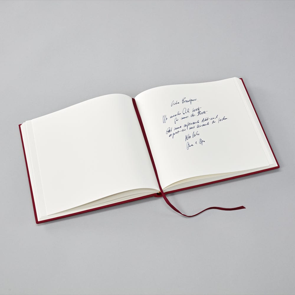 Livre d'Or SEMIKOLON - 25 x 23 cm - Hardcover - Uni - Burgundy - 4250053602874