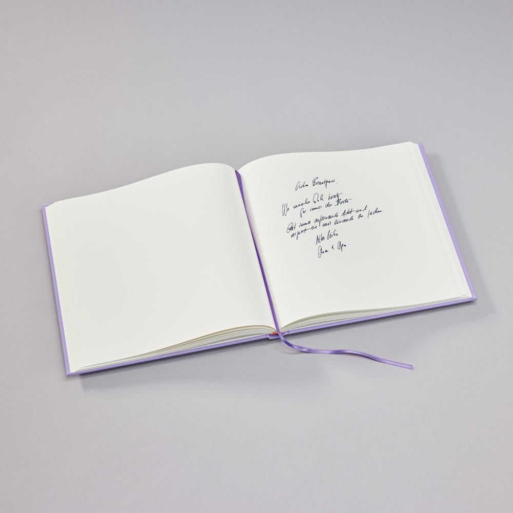 Livre d'Or Slim SEMIKOLON - 25 x 23 cm - Hardcover - Uni - Lilac Silk - 4004117654220