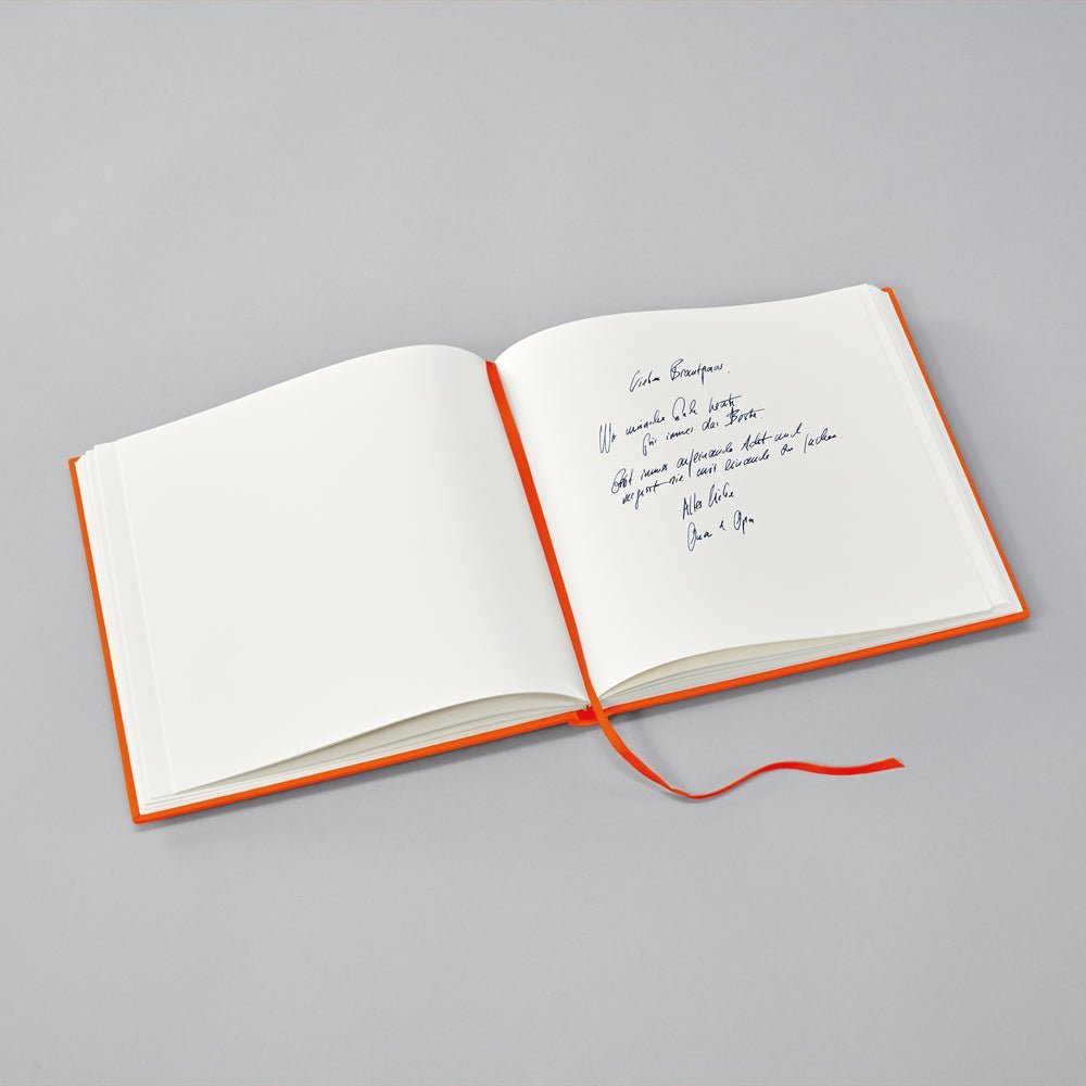 Livre d'Or Slim SEMIKOLON - 25 x 23 cm - Hardcover - Uni - Orange - 4004117653780