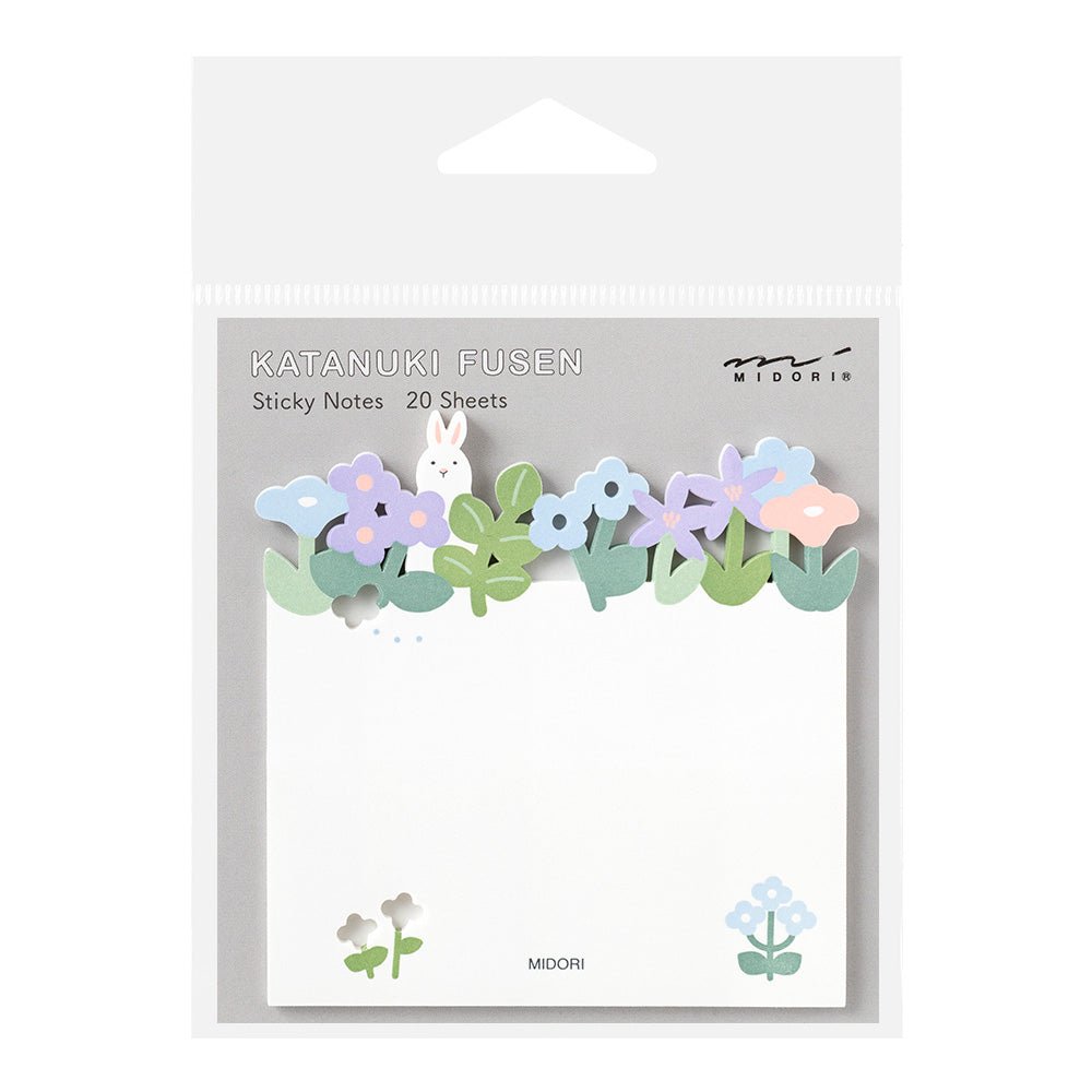 Notes adhésives MIDORI Katanuki Fusen - Jardin Fleuri - 4902805191036