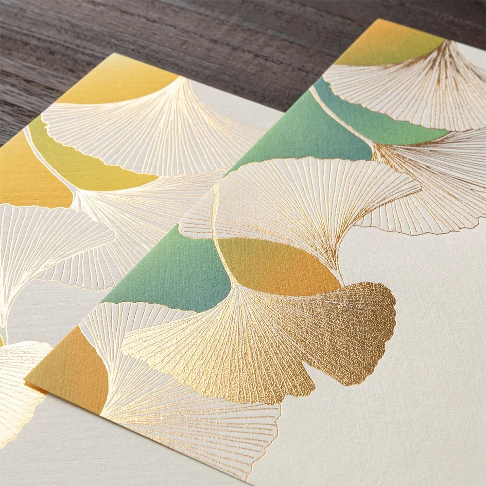 Papier à lettres MIDORI washi - 177 x 168 mm - Ginkgo - 4902805810357