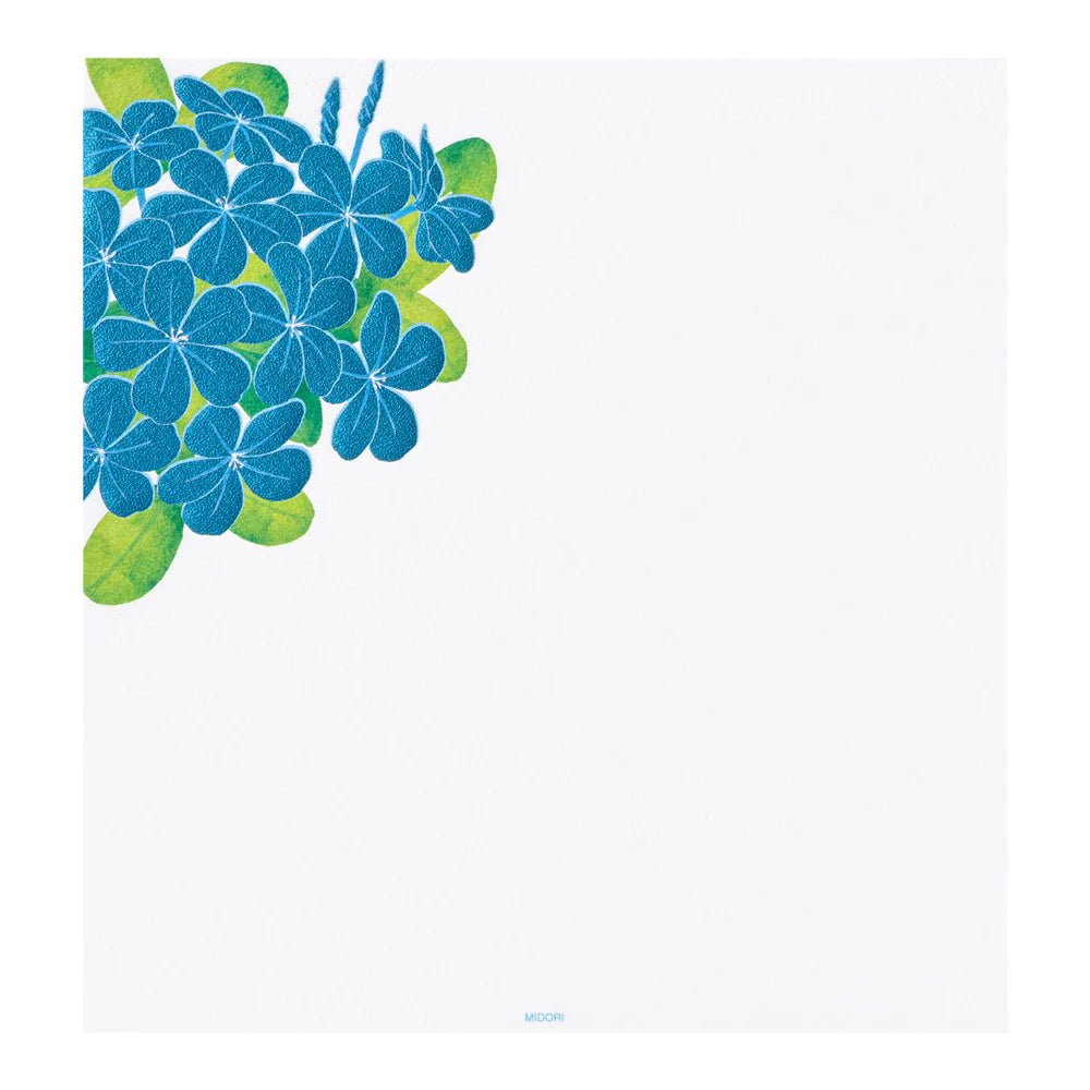 Papier à lettres MIDORI washi - 177 x 168 mm - Plumbago - 4902805810272