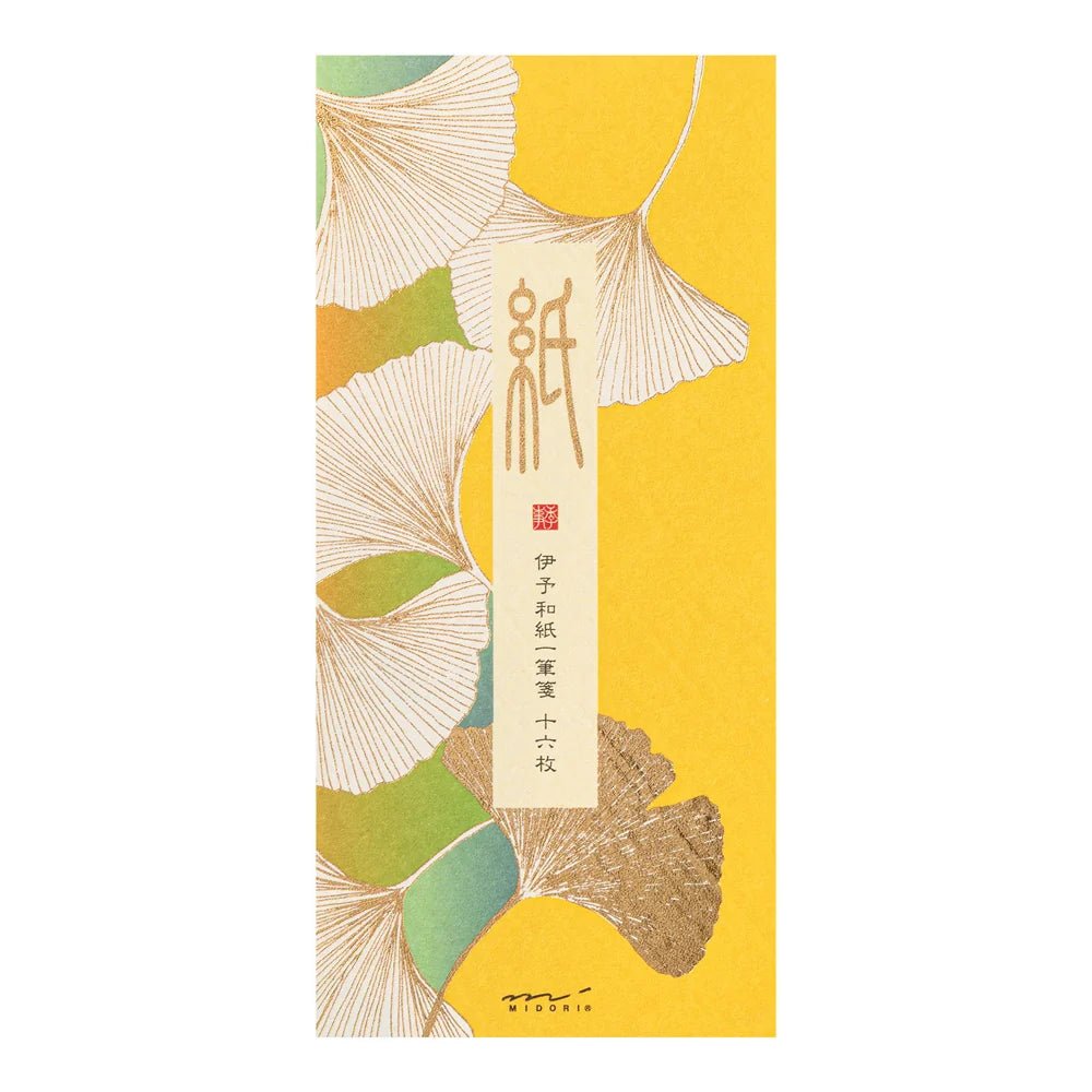 Papier à lettres MIDORI washi - 177 x 84 mm - Ginkgo -