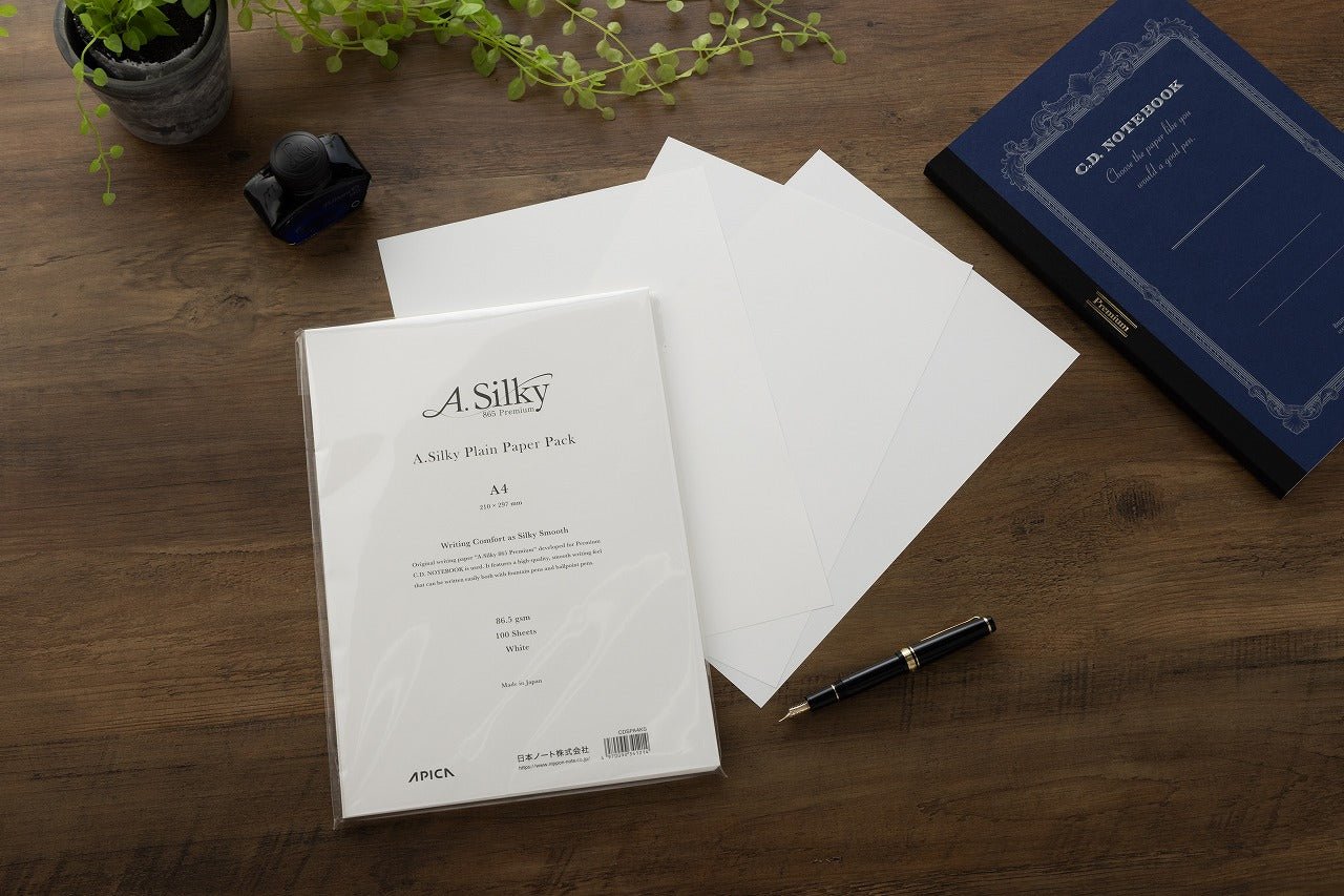Paquet de 100 feuilles APICA A.Silky 865 Premium - A4 - 86,5 g/m² - Blanc - 4970090341214