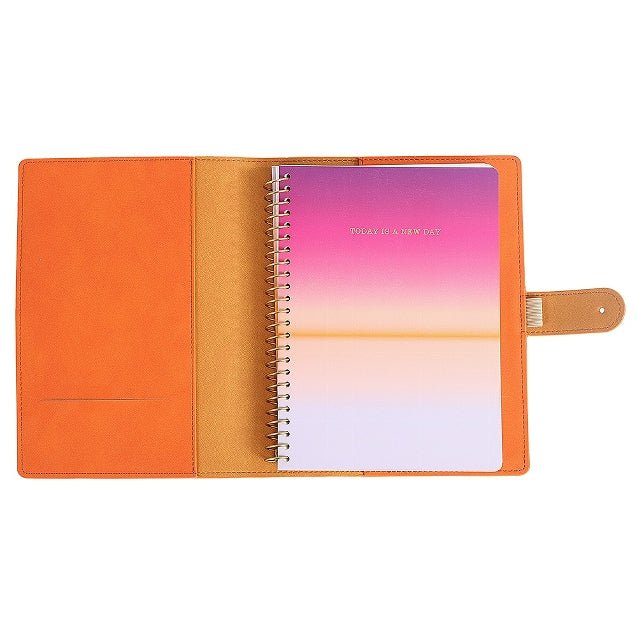 Planner en cuir végétal ARTEBENE Majoie - A5 - Pointillé - Orange - 144p - 4035461333349