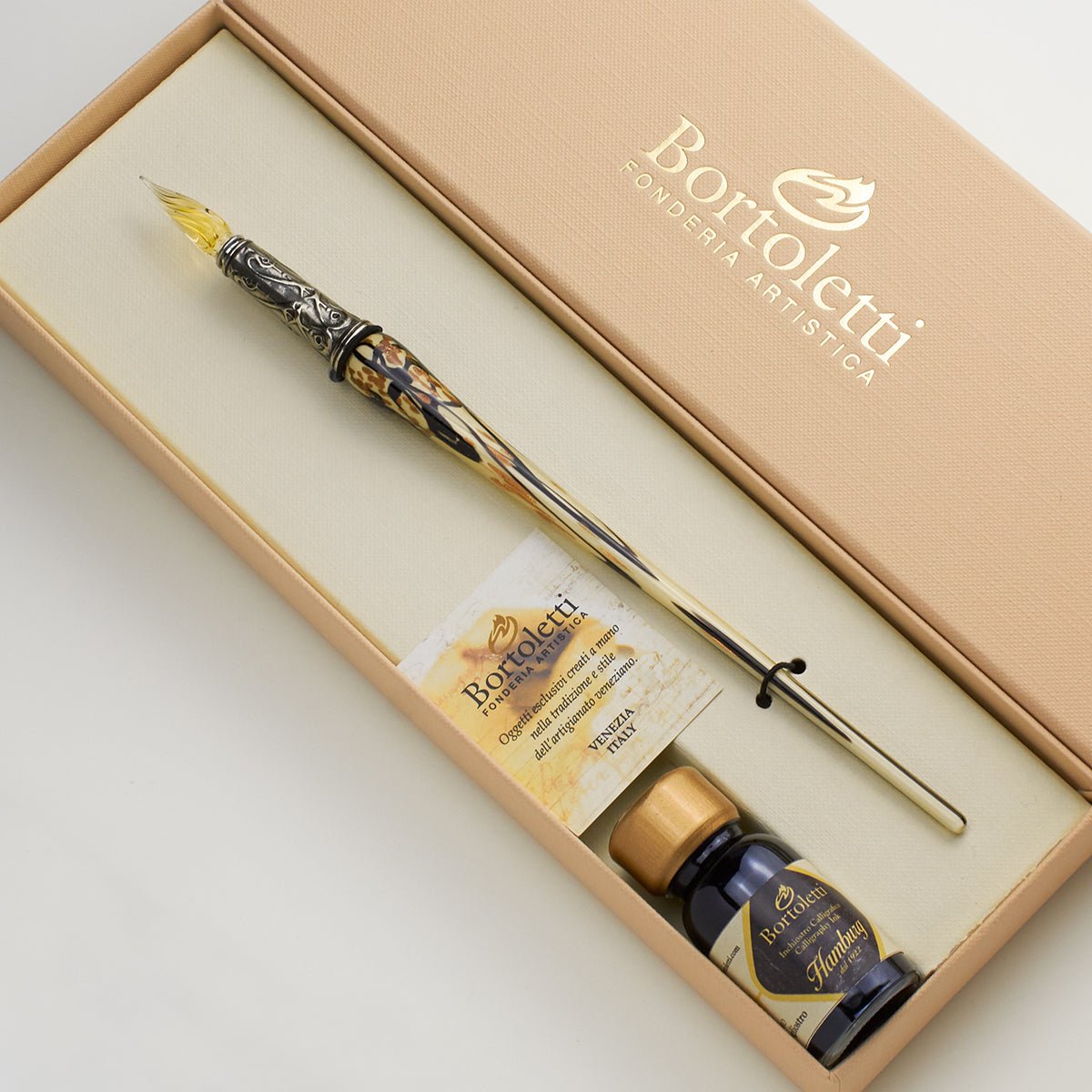 Plume de verre BORTOLETTI Pesaro - Ivoire -