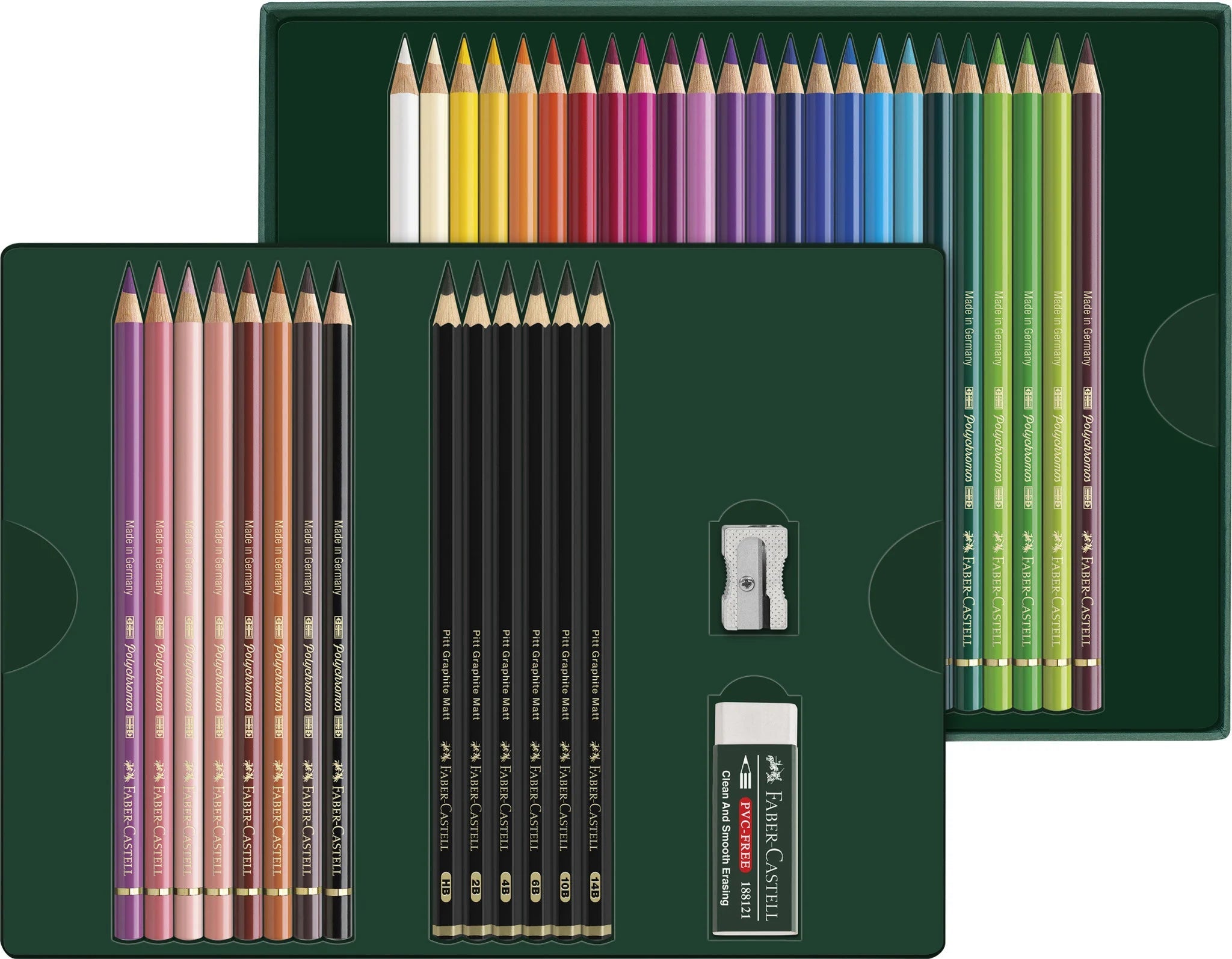 POLYCHROMOS & PITT GRAPHITE MATT - Coffret 40 Couleurs - 4005402100538