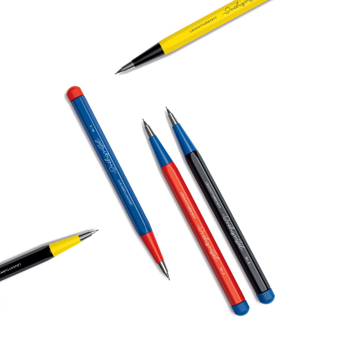 Porte - mine LEUCHTTURM1917 Drehgriffel Bauhaus Édition - 0.7 - Black / Lemon -