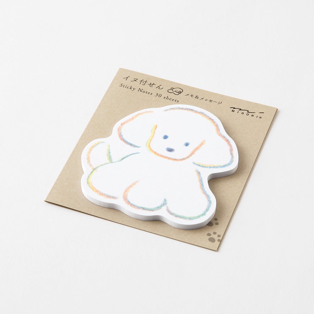 Post - it MIDORI Sticky Notes - Chien découpé - 4902805190992