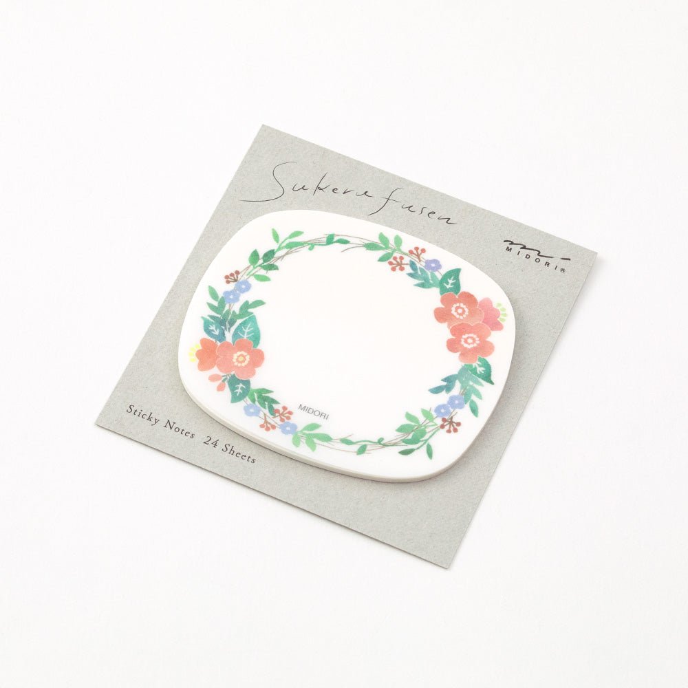 Post - it MIDORI Sukeru Fusen - Couronne de fleurs - 4902805190794